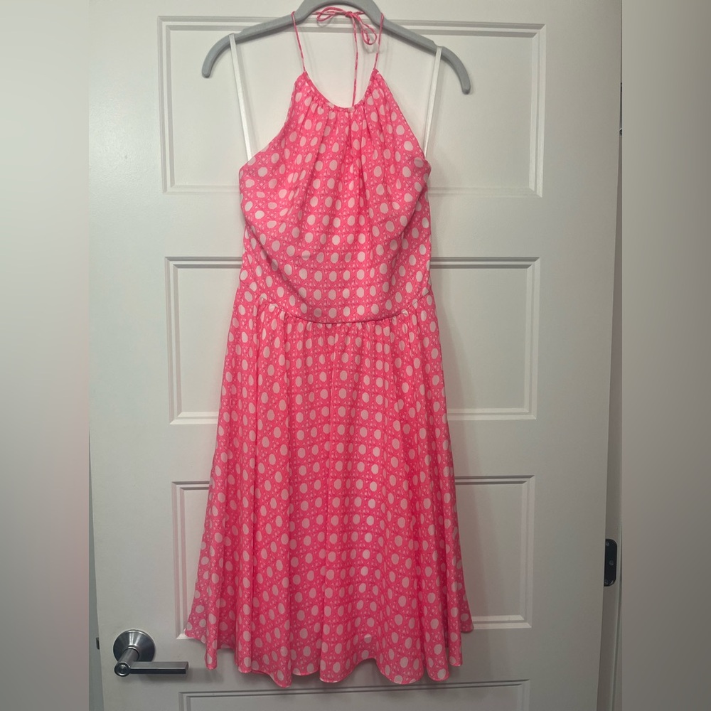 Vineyard Vines Vibrant Pink and White Dress